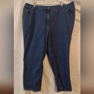 Woman Within Blue Straight Leg Jeans Timeless Style